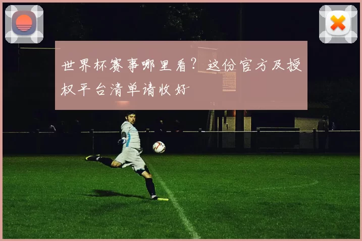 世界杯赛事哪里看?这份官方及授权平台清单请收好